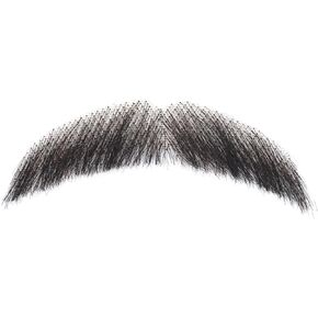 100% Human Hair Fake Beard and Handlebar Mustache for Men – Realistic Hand-Tied Lace Facial Hair, Reusable Beard for Costume, Halloween, Cosplay – Black/Brown (Brown) in Saudi Arabia