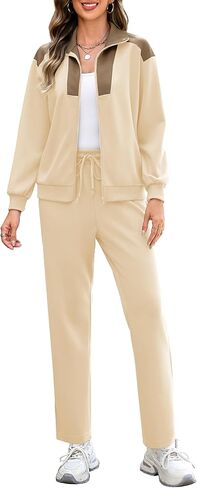 Totatuit Sweatuits للنساء 2 قطعة صالة الملابس Sweatshirt واسعة الساق sweatpant مجموعة المطابقة in Kuwait