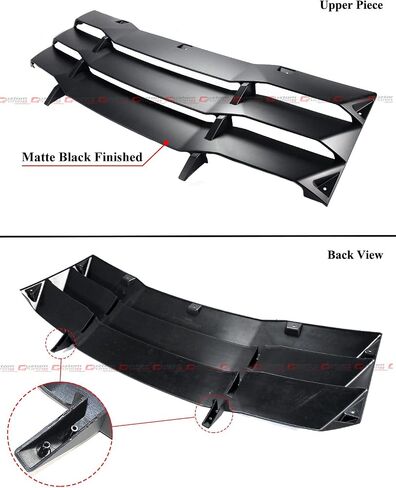 2-Piece Style Unpainted Matte Black Rear Glass Window Windshield Louver Cover Compatible with 2011-2024 Dodge Charger R/T SRT Hellcat 4 Door Sedan in Saudi Arabia