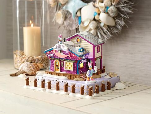 Department 56 Disney Village Daisy Duck Dockside Cafe Limited Edition Lit Building, 5.91 Inch, Multicolor in Saudi Arabia