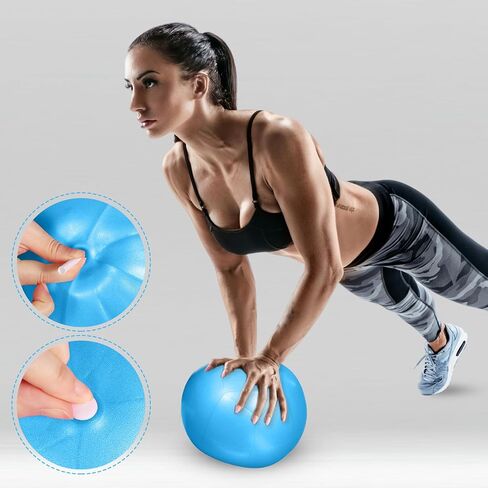 10 Pieces 9 Inch Exercise Pilates Ball Yoga Ball Therapy Ball Core Ball for Yoga Stability Barre Training Stretching Physical Posture Training Gym, Purple, Pink in Saudi Arabia