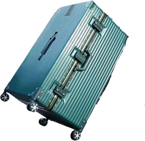 Suitcase Suitcase Luggage Thickened Oversized Travel Suitcase On Wheels Large Capacity Aluminum Frame Trolley (Color : Dark Green Retro, Size : 32-inch) in Saudi Arabia