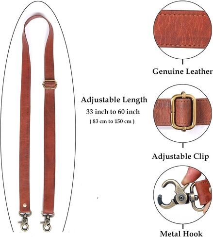 استبدال حزام Crossbody أصلي 60 بوصة للمحفظة وحقيبة اليد وحقيبة Messenger 1 "حزام كتف قابل للتعديل واسعة in Saudi Arabia