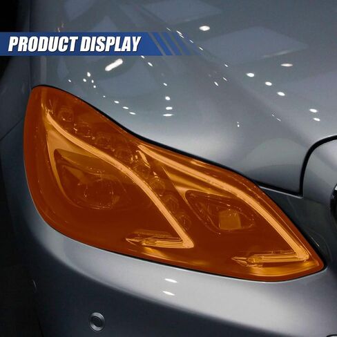 11.88×48 Inches Car Headlight Tint Film, Self Adhesive Vinyl Wrap Protector Film, Cuttable Car Tint Sticker, Auto Modification Cover for Headlight, Taillight, Fog & Brake Light (Red) in Saudi Arabia