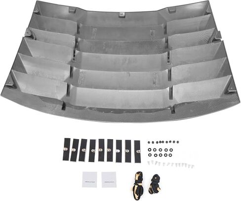 IKON MOTORSPORTS Rear Window Louver Compatible with 2011-2023 Dodge Charger, IKON Style Gloss Black Rear Vent Cover Windshield 2PCS, 2012 2013 2014 2015 2016 2017 in Saudi Arabia
