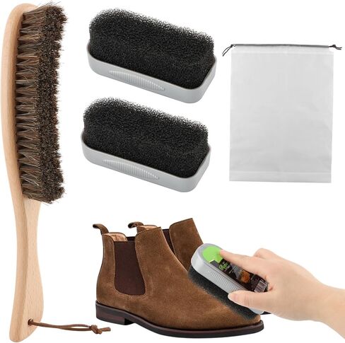 4-PCS شعرت بقعة تنظيف القبعة ، مع 2*Suede Shoe Brush 1*Cloths Brus-H 1*حقيبة تخزين لـ Cowboy و Baseball Hats in Kuwait