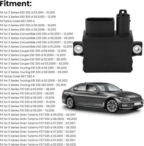 Glow Plug Control Module 12218591724, Glow Plug Relay Switch, Compatible with 3 Series E90 Convertible E93, Engine Control Unit Replacement in Saudi Arabia
