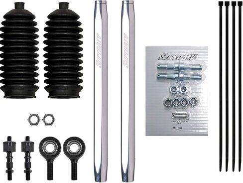 SuperATV Billet Aluminum Hex Tie Rod Kit for 2014-2018 Polaris RZR XP 1000 / RZR XP4 1000 | 2015-2023 RZR 1000 High Lifter Edition | Stock Length OEM Replacement | Made with 6061 Billet Aluminum in Saudi Arabia