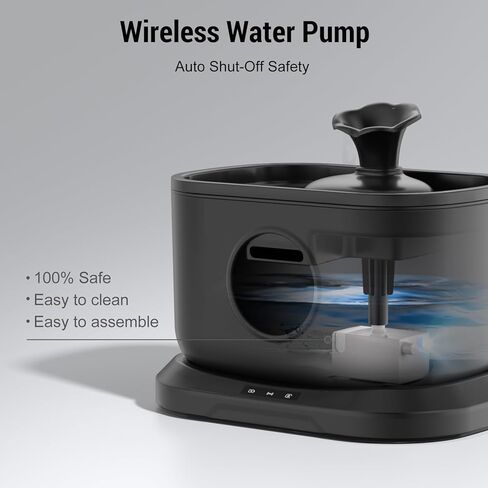 نافورة مياه للقطط من بيتليبو، موزع مياه للكلاب، نافورة مياه للحيوانات الأليفة سعة 3 لتر/100 أونصة، نافورة للقطط مع ضوء تنبيه لنقص المياه، نافورة صنبور معدنية للحيوانات الأليفة المتعددة، خالية من مادة BPA، سهلة التنظيف (أبيض) in Kuwait