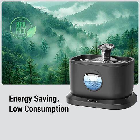 نافورة مياه للقطط من بيتليبو، موزع مياه للكلاب، نافورة مياه للحيوانات الأليفة سعة 3 لتر/100 أونصة، نافورة للقطط مع ضوء تنبيه لنقص المياه، نافورة صنبور معدنية للحيوانات الأليفة المتعددة، خالية من مادة BPA، سهلة التنظيف (أبيض) in Kuwait