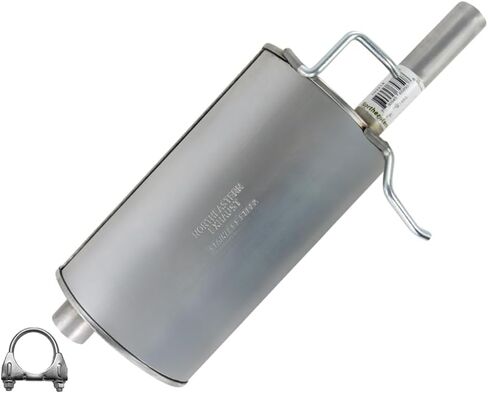 Exhaust Resonator Pipe Compatible for 2006-2011 Chevy HHR 2.4L | Stainless Steel | Northeastern Exhaust | Free Gasket and Clamps Included | Automotive Replacement Part in Saudi Arabia