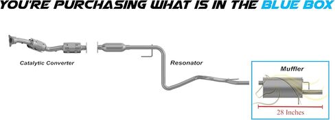 Exhaust Resonator Pipe Compatible for 2006-2011 Chevy HHR 2.4L | Stainless Steel | Northeastern Exhaust | Free Gasket and Clamps Included | Automotive Replacement Part in Saudi Arabia