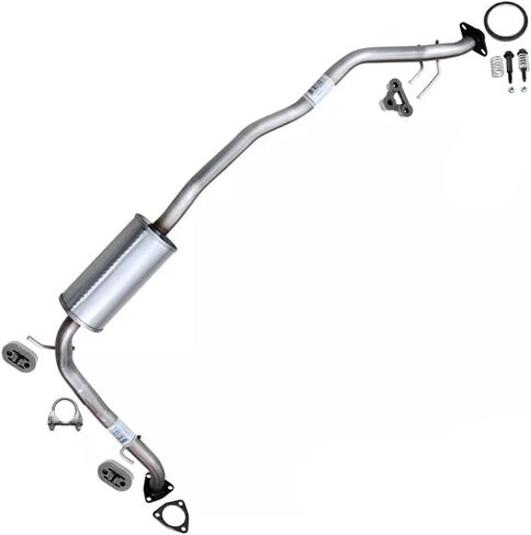 Exhaust Resonator Pipe Compatible for 2007-2008 Honda Fit 1.5L | Stainless Steel | Northeastern Exhaust | Free Gaskets, Hangers, Clamp and Bolt Kit Included | Automotive Replacement Part in Saudi Arabia