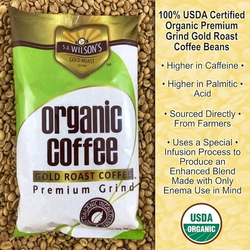 SA Wilson’s Coffee Enema – Organic Enema Coffee – Mold-Free & USDA Organic Ground Coffee – High Caffeine for Liver Detox, Colon Cleanse, Digestion & Energy – Enema & Detox Support 4-Pack in Saudi Arabia