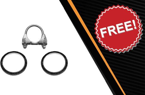 Northeastern Exhaust | Stainless Steel Exhaust Resonator Pipe Compatible for 1997-2001 Toyota Camry 2.2L | 1999-2001 Toyota Solara 2.2L | Free Clamp and Gaskets Included | Automotive Replacement Part in Saudi Arabia