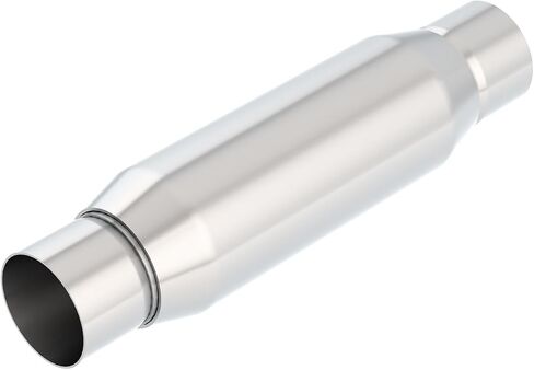 Borla 400938 مرنان المرنان Cratemuffler - 2.5 "مركز مركز/ 2.5" مركز مركز 3.5 "الجولة X 10" Body 14 "الطول الكلي. الجزء العالمي. تصميم عكسي. in Kuwait