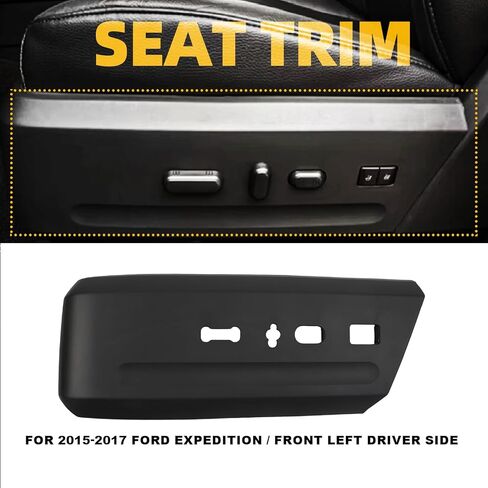 Left Driver Side Black Seat Track Switch Housing Compatible with Ford Expedition 2015 2016 2017 Seat Switch Cover Bezel Trim Panel Replaces# GL1Z-14A707-CB FL1Z-14A707-CB LH in Kuwait