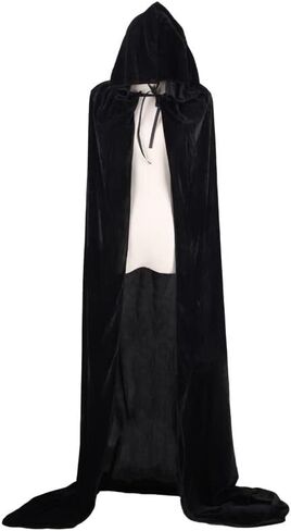 مجموعة أزياء Yaqizeng Wizard مع مخملية Cloak Wig Beard Wand Hat Halloween Witch Magician Cosplay Comple Props Props in Kuwait