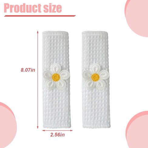 Car Seat Belt Cover Pads, 2PCS Cute Flower Neck Cushion Seatbelt Shoulder Strap Protector, Soft Breathable Comfortable Safety Belt Covers, Universal for SUV RV Truck (Pink) in Kuwait