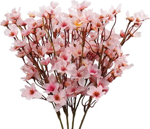 3PCS Lighted Cherry Blossom Branches, 30in Artificial Cherry Blossom Flowers with 60 LED Lights Timer Battery Operated Lighted Twig Branches for Vases Wedding Party Home Indoor Decor in Kuwait
