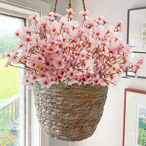 3PCS Lighted Cherry Blossom Branches, 30in Artificial Cherry Blossom Flowers with 60 LED Lights Timer Battery Operated Lighted Twig Branches for Vases Wedding Party Home Indoor Decor in Kuwait