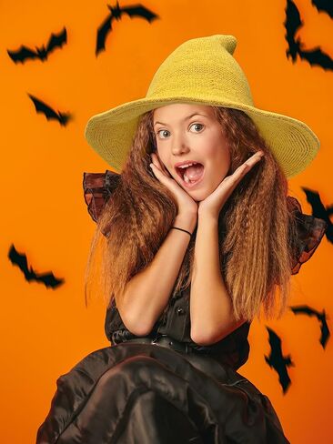 Joyebuy Kids Girl Boy Witch Hat Wide Brim Hats القابلة للطي in Kuwait