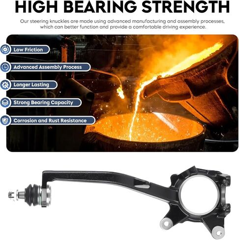 TadaMark Front Right Steering Knuckle With Ball Joint Fit for Toyota 4Runner 96-02 for Toyota Sequoia 01-04 for Toyota Tacoma 95-04 2.4L 2.7L 3.4L 4.7L Replace for 698-150, 698150 Passenger Side in Saudi Arabia