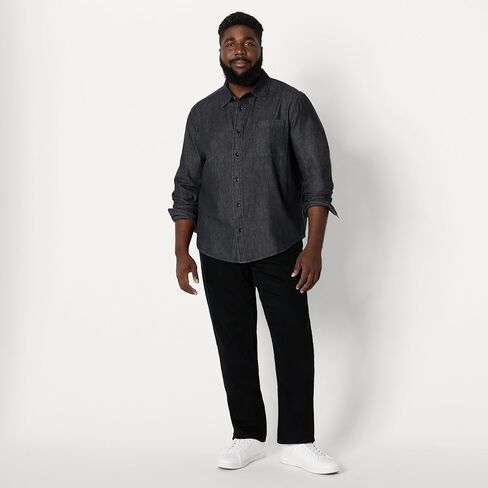 Amazon Essentials Men's Regular-Fit Long-Sleeve Button-Down Denim Shirt in Saudi Arabia