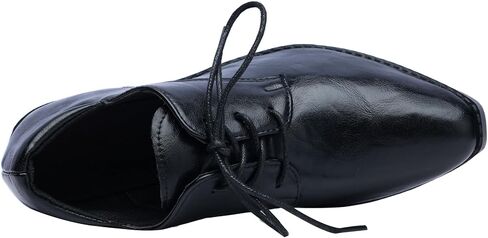 Women's Chunky Mid-Heel Oxford Shoes Pointed Toe Lace-up Vintage Dress Pumps Shoes in Saudi Arabia