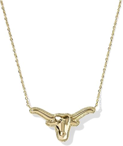 Kendra Scott, Women's, Longhorn Short Pendant Necklace, Variegated Orange Magnesite, One Size in Saudi Arabia