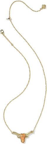 Kendra Scott, Women's, Longhorn Short Pendant Necklace, Variegated Orange Magnesite, One Size in Saudi Arabia