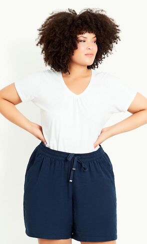 EVANS Women's Plus Size Short Linen Visc in Saudi Arabia