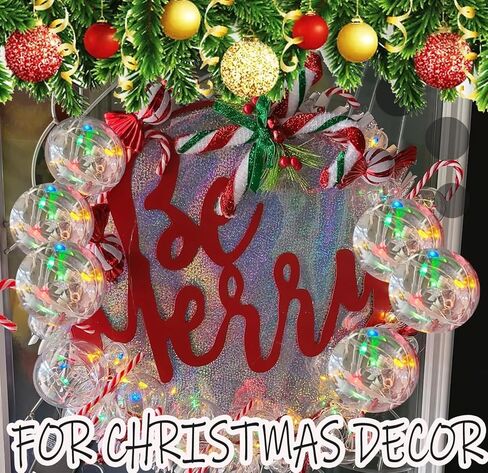 12Pack 80mm Clear Christmas Ball Ornaments, 3.14IN Fillable DIY Craft Plastic Balls Transparent Xmas Decor Balls - Fillable Bauble Ball Ornaments for Holiday Wedding Party Décor in Kuwait