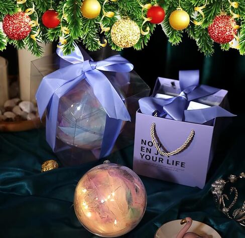 12Pack 80mm Clear Christmas Ball Ornaments, 3.14IN Fillable DIY Craft Plastic Balls Transparent Xmas Decor Balls - Fillable Bauble Ball Ornaments for Holiday Wedding Party Décor in Kuwait