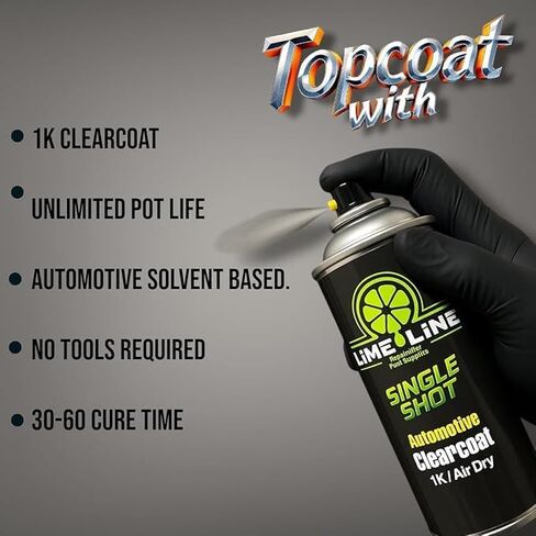 LiME LiNE 1K High Gloss Clear Coat Automotive Spray Paint/Aerosol, Fast Drying, Acrylic Urethane Clearcoat (Pack of 1) in Saudi Arabia