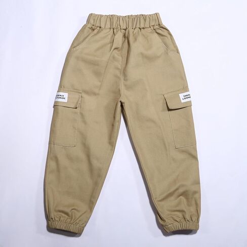 Boys Cargo Joggers Pants Comfy Pull On Trousers Stretchy Y2k Track Pants Casual Relaxed Fit Bottom with Pockets in Saudi Arabia
