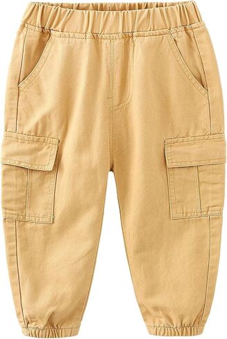 Toddler Boys Pants Casual Baggy Trousers Elastic Waist Lounge Pant Straight Leg Y2k Outfits for Kids in Saudi Arabia