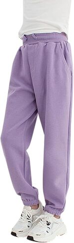 Boys and Grils Cotton Pants Y2k Elastic Sweatpants Fashion Straight Leg Casual Lightweight Pants with Pockets in Saudi Arabia