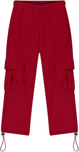 Boys Pants Casual Elastic Waist Sweatpants Solid Color Baggy Trousers Outdoor Lounge Pant with Pockets in Saudi Arabia