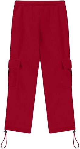 Boys Pants Casual Elastic Waist Sweatpants Solid Color Baggy Trousers Outdoor Lounge Pant with Pockets in Saudi Arabia