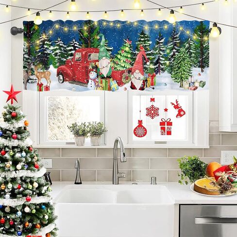 Nialnant Halloween Kitchen Valances for Windows 54'' W x 18'' L, Skull Valances for Windows, Black Kitchen Curtains Valance, Rod Pocket Halloween Window Valance for Kitchen, 1 Panel in Saudi Arabia