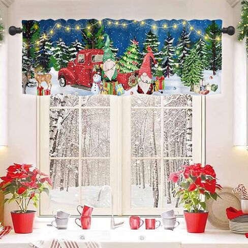 Nialnant Halloween Kitchen Valances for Windows 54'' W x 18'' L, Skull Valances for Windows, Black Kitchen Curtains Valance, Rod Pocket Halloween Window Valance for Kitchen, 1 Panel in Saudi Arabia