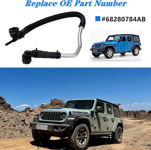 HVAC Heater Hose Kit for 2018-2024 Jeep Wrangler 2.0L, Heater Supply Pipe and Tube Replacement, Replaces 68280784AB in Saudi Arabia