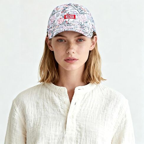 Baseball Cap Women Adjustable Floral Graphic Print Hat Stylish in Saudi Arabia