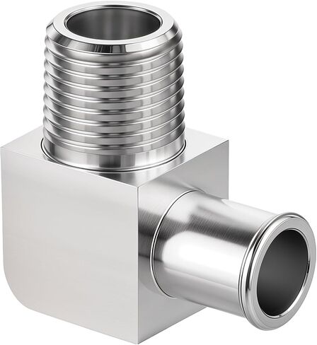 Heater Hose Fitting Aluminum Alloy Heater Hose Connector 90 Degree 1/2in NPT to 5/8in Hoses Barb Adapeter in Saudi Arabia
