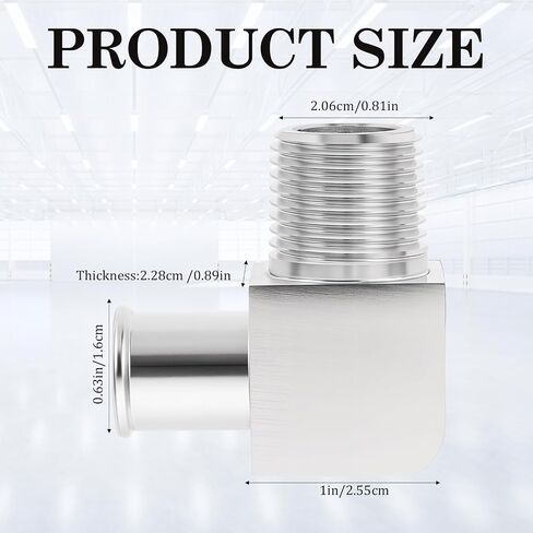 Heater Hose Fitting Aluminum Alloy Heater Hose Connector 90 Degree 1/2in NPT to 5/8in Hoses Barb Adapeter in Saudi Arabia