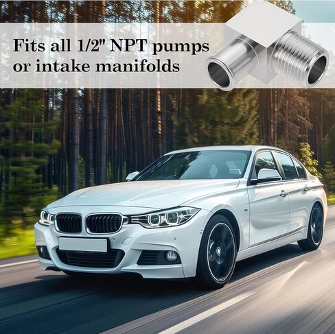 Heater Hose Fitting Aluminum Alloy Heater Hose Connector 90 Degree 1/2in NPT to 5/8in Hoses Barb Adapeter in Saudi Arabia
