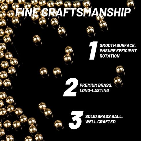 40 قطعة 1/2 بوصة كرات تحمل نحاسية صلبة دقيقة، كرات نحاسية معدنية للمحامل والصمامات والآلات والأكواب والديكورات in Kuwait