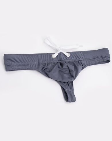 MIZOK Mens Sexy T-Back Thong Swimsuit G String Pouch Swimwear Quick Dry Bikini with Drawstring in Saudi Arabia