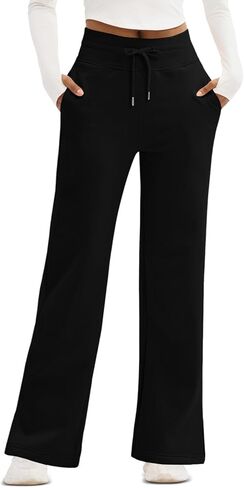 Lounge Pants Women Wide Leg Sweatpant for Womens Elastic Drawstring Casual Straight Leg Trouser with Pocket in Saudi Arabia